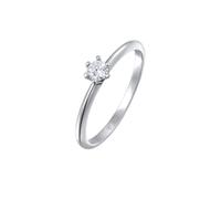 Elli DIAMONDS Solitär Laborgezüchteter Diamant Weiß (0.034 ct) 925 Sterling Silber 56 Damen