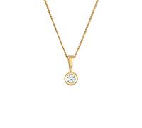 Diamore Collierkettchen »Solitär Rund Kreis Diamant (0.11 ct) 585 Gelbgold«