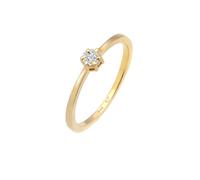 Elli DIAMONDS Solitär Verlobung Diamant (0.045 ct.) 585 Gelbgold 58 Damen
