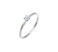 Elli DIAMONDS Solitär Verlobung Diamant (0.06 ct.) 585 Weißgold 52 Damen