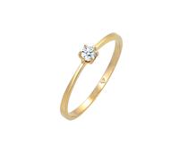 Elli DIAMONDS Solitär Verlobung Diamant 0.11 ct. 585 Gelbgold 54 Damen