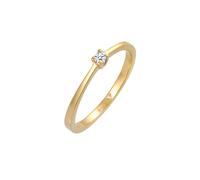 Elli DIAMONDS Solitär Verlobung Diamant 0.11 ct. 585 Gelbgold 56 Damen