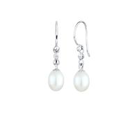 Elli DIAMONDS Süßwasserzuchtperle Diamant (0.03 ct.) 925 Silber OneSize Damen