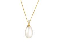 Elli DIAMONDS Süßwasserzuchtperle Diamant (0.05 ct) 585 Gelbgold 45 Damen