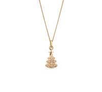 Elli DIAMONDS Tannenbaum Laborgezüchtete Diamanten Weiß (0.015 ct) 925 Sterling Silber goldfarben Damen