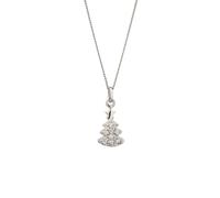 Elli DIAMONDS Tannenbaum Laborgezüchtete Diamanten Weiß (0.015 ct) 925 Sterling Silber silberfarben Damen