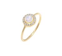 Elli DIAMONDS Verlobung Mondstein Diamant (0,08 ct) 585 Gelbgold 52 Damen