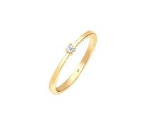 Elli DIAMONDS Verlobung Solitär Diamant (0.03 ct.) 925 Silber 54 Damen