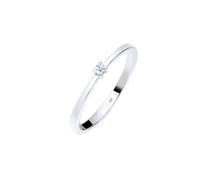 Elli DIAMONDS Verlobung Solitär Diamant (0.03 ct.) 925 Silber 58 Damen