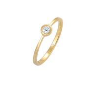 Verlobungsring ELLI DIAMONDS "Diamant Weiß Brillantschliff (0.06 ct) 585 Gelbgold" Gr. 56, weiß, Fingerringe, Damen, 56mm, 0,06 P1 = bei 10-facher Vergrößerung erkennbare Einschlüsse, Gelbgold 585, 1,