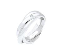 Elli DIAMONDS Ring Damen Verlobungsring Diamant 0.03 ct. in 925 Sterling Silber
