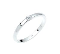 Elli DIAMONDS Verlobungsring Diamant 0.03 ct. 925 Silber 56 Damen