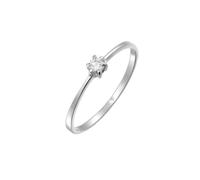 Diamore Diamantring »Verlobungsring Diamant 0.11 ct. 585 Weißgold«, Verlobungsring SIZE,54|56|58