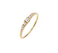 Elli DIAMONDS Verlobungsring Diamanten (0.11 ct) 585 Weißgold 54 Damen