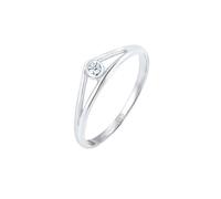 Elli DIAMONDS Verlobungsring Geo Diamant (0.03 ct.) 925 Silber 56 Damen