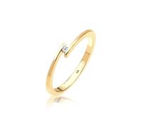 Elli DIAMONDS Verlobungsring Solitär Diamant 0.015 ct.925 Silber 54 Damen