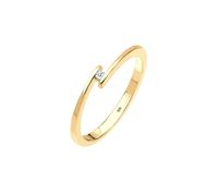 Elli DIAMONDS Verlobungsring Solitär Diamant 0.015 ct.925 Silber 58 Damen