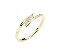 Elli DIAMONDS Verlobungsring Trio Diamant 0.045 ct. 375 Gelbgold 56 Damen