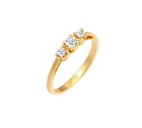 Elli DIAMONDS Verlobungsring Trio Diamant 0.23 ct. 585 Gelbgold 52 Damen