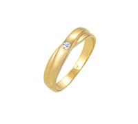 Elli DIAMONDS Wickelring Solitär Diamant (0.03 ct.) 585 Gelbgold 52 Damen