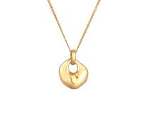 Elli Disc Anhänger Organic Design 925 Silber vergoldet 45 Damen
