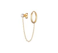 Elli Doppelter Piercing 2-Loch Ohrring 925 Silber, mit Kristallen von Swarovski® OneSize Damen