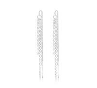 Paar Ohrhänger ELLI "Durchzieher Ketten Style Elegant 925 Silber", silber, Ohrringe, Damen, onesize, ohne Stein, Silber 925 (Sterlingsilber) (21754125-0) silber