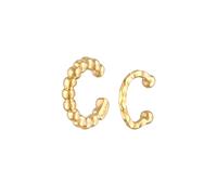 Elli Earcuff 2er Set Dots Hammerschlag 925 Silber goldfarben Damen