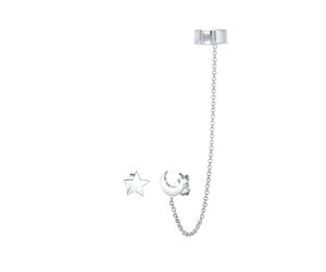 Elli Earcuff Astro Sterne Halbmond Blogger 925 Silber silberfarben Damen