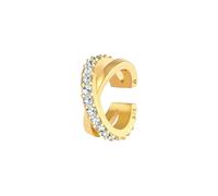 Elli Earcuff Gekreuzt 925 Silber, mit Kristallen von Swarovski® goldfarben Damen