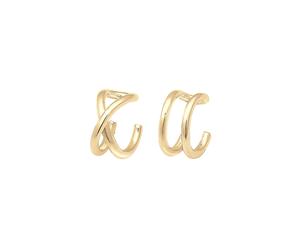 Elli Earcuff Klemme Set Geo Basic Minimal 925 Silber goldfarben Damen