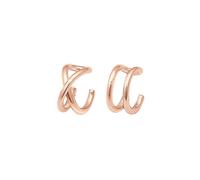 Elli Ohrringe Damen Earcuff Klemme Set Geo Basic in 925 Sterling Silber rosé vergoldet