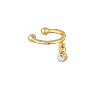 Elli Earcuff Kugel Elegant 925 Silber, mit Kristallen von Swarovski® goldfarben Damen