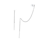 Elli Earcuff mit Kette Durchzieher Plättchen Poliert 925 Silber silberfarben Damen