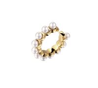 Elli Earcuff mit Swarovski® Perlen Weiß 925 Sterling Silber Vergoldet OneSize Damen