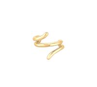 Elli Earcuff Silber 925 Vergoldet 24K Ohrmanschette Damen Ohrringe für Frauen Ohrklemme Wickelohrring Durchmesser 12mm Helix 0302221819