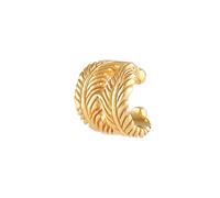 Elli Earcuff Single Feder Boho 925 Silber goldfarben Damen