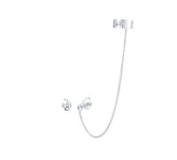 Elli Earcuff Stecker Rund 925 Sterling Silber, mit Kristallen von Swarovski® silberfarben Damen