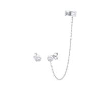 Elli Earcuff Stecker Rund Organic Struktur 925 Silber silberfarben Damen
