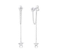 Elli Earjacket Sterne 925 Silber, mit Kristallen von Swarovski® OneSize Damen