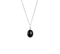 Elli Halskette Damen Solitär Anhänger Basic mit Onyx Schwarz in 925 Sterling Silber