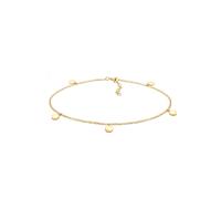 Elli Fußkette »Fußkette mit Plättchen Sommer 925er Silber«, goldfarben
