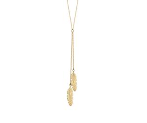 Elli Feder Y-Kette Boho Trend 925 Silber goldfarben Damen
