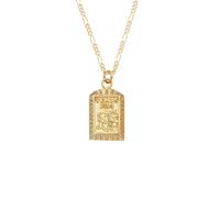 Elli, Halskette Figarokette Venus-Anhänger Vintage 925er Silber in gold, Schmuck für Damen Gr. 45 cm