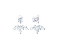Elli Ohrringe Damen Floral Ear Jackets mit Zirkonia Kristall in 925 Sterling Silber