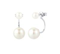 Elli Front-Back Süßwasserzuchtperle 925 Silber Weiß Damen
