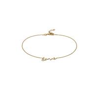 Elli Fußkettchen Schriftzug Love 925 Sterling Silber goldfarben Damen
