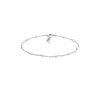 Fußkette ELLI "Fußkette mit Süßwasserzuchtperle 925 Silber" Fußkettchen Gr. 22 cm, Silber 925 (Sterlingsilber), silberfarben (silber) Damen (21127906-0) silber