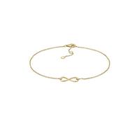 Elli Fußschmuck Damen Fußkettchen Infinity Elegant in 925 Silber vergoldet
