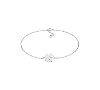 Elli Fußschmuck Damen Fußkettchen Kleeblatt Symbol Talisman in 925 Sterling Silber Vergoldet